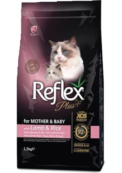 Reflex Plus Anne&bebek Kuzulu ve Pirinçli Kedi Maması 1.5 kg
