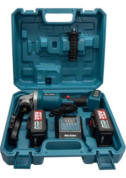 Max Extra MXP6890 - 115MM Çift Akülü Kömürsüz Avuç Taşlama 20 Volt 4 Amper (Devir Ayarlı) fırsatları
