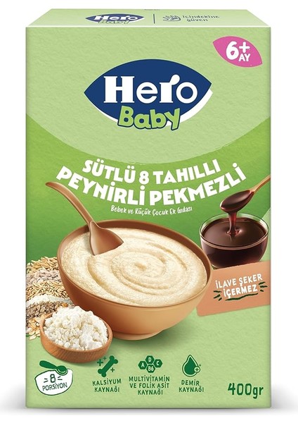 Sütlü 8 Tahıllı Peynirli Pekmezli Kaşık Mama Ekonomik Paket