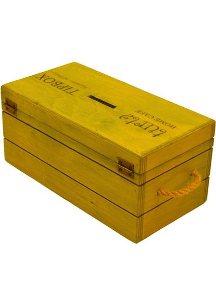 Firmalara Özel Logolu Tipbox (27 x 14 x 12 cm ) Sarı, Asma Kilit Hediyeli