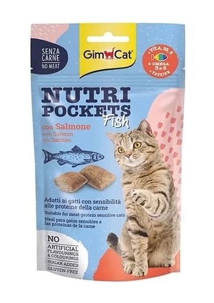 Nutri Pockets Somon Balıklı Kedi Ödül Maması 60 gr