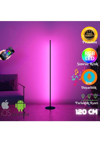 Mobıl Stıck Telefon Kontrol Oda Aydınlatma Sistemi Full Rgb Full Renk Çok Özellik Kumandasız