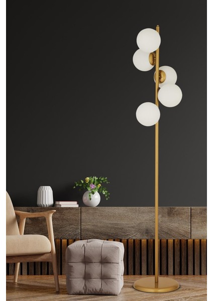 Uzel 5li Eskitme Modern Tasarım Metal Lambader