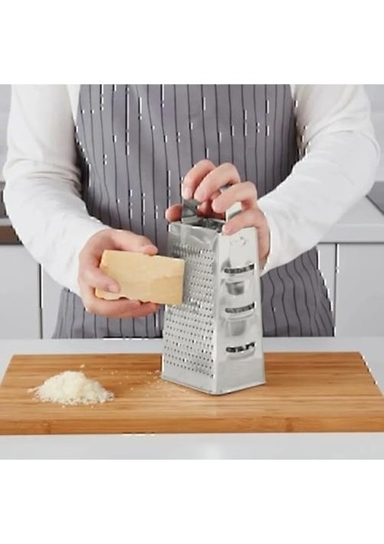 Metal Rende, Paslanmaz Çelik, Çok Amaçlı ve Dayanıklı Tasarım, Sebze, Peynir ve Meyve Rendesi, Ergonomik Saplı, Kolay Temizlenebilir, Mutfak Için Pratik ve Şık