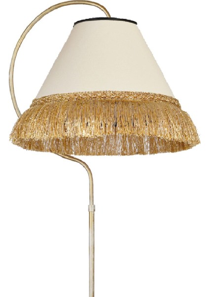 Aydınlatma Lambader Çise Krem Sarı Patine Abajur Krem Şapka Sarı Püsküllü indirimleri