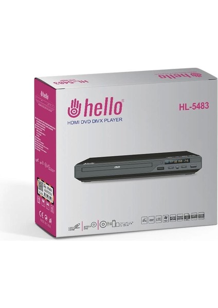 Hello HL-5483 Usb-Hdmı Dvd/dıvx Kumandalı Hd DVD Player (4172)