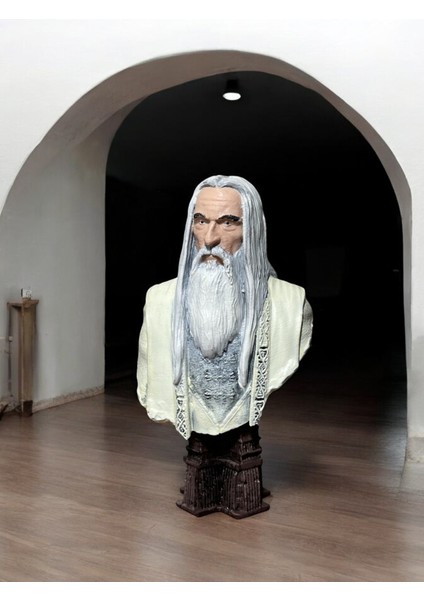 Saruman Büst Yüzüklerin Efendisi Lotr 16 cm