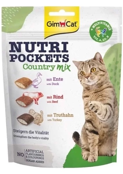 Nutri Pockets Country Mix Multivitaminli Kedi Ödül Maması 150 gr