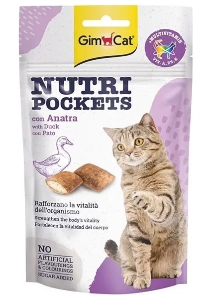 Nutri Pockets Ördekli Kedi Ödül Maması 60 gr