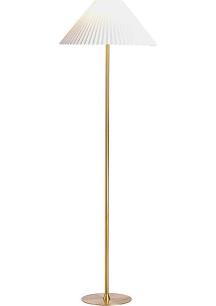 LMD-FR03 Conic Eskime Mat Gold Metal Lambader - Kırma Krem