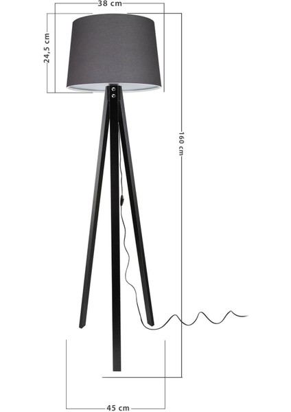 Deko Lambader Siyah Ayak / Füme Şapka fırsatları