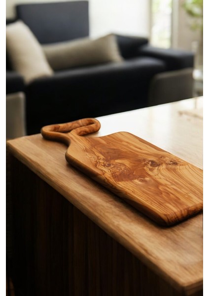 Olive Crafted Kişiye Özel Zeytin Ağacı El Yapımı Saplı Sunum / Kesme Tahtası fırsatları