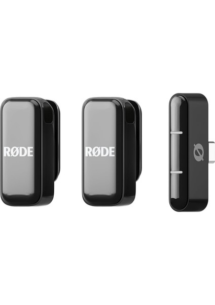 Wireless Micro - Akıllı Telefon ve Bilgisayar Uyumlu Kompakt Kablosuz Mikrofon Seti, Şarj Kutulu, Iki Verici, Bir Alıcı, Usb-C, Siyah