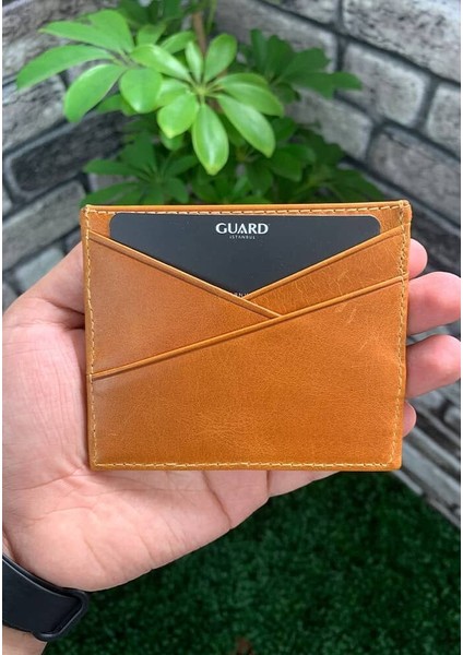 Hakiki Deri Antik Sarı Unisex Kartlık (T1432) fiyatları