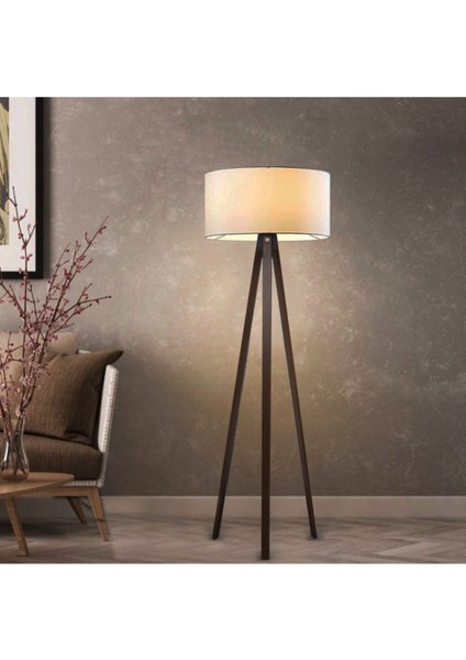 Lambader Ceviz Ayak Silindir Krem Şapka