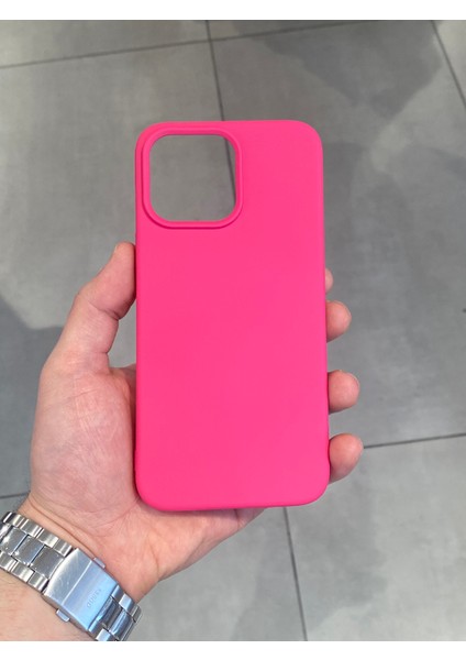 Iphone 14 Pro Max Uyumlu Içi Kadife Silikon Lansman Kılıf