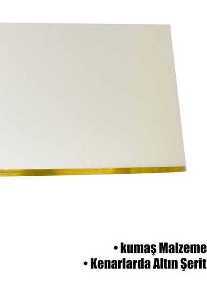 Krem Gold Şeritli Lambader Şapkası