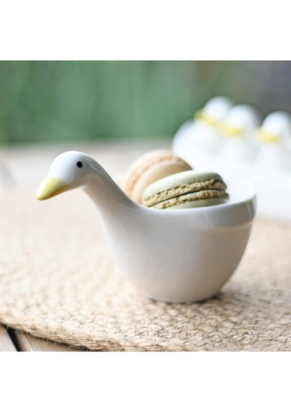Luxury 6'lı Ördek Tasarım Handmade Seramik Servis Sunum Kasesi Sosluk Reçellik ve Ikramlık - Ördek Sunumluk 1 Adet