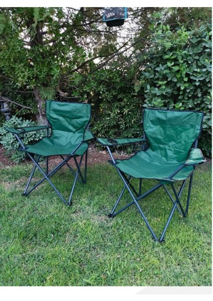 Luxury Rejisör Kamp Sandalyesi Piknik, Plaj, Balıkçı,bahçe,balkon Sandalyesi Yeşil (1 Adet) 1 Adet