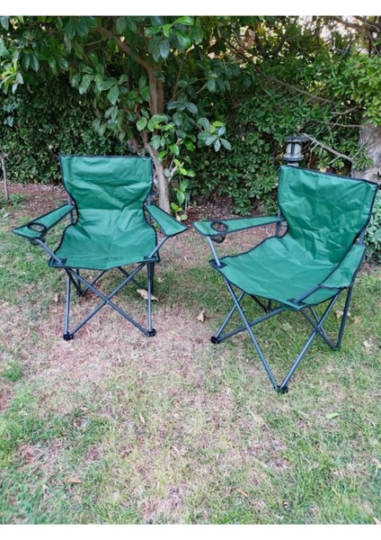 Luxury Rejisör Kamp Sandalyesi Piknik, Plaj, Balıkçı,bahçe,balkon Sandalyesi Yeşil (1 Adet) 1 Adet