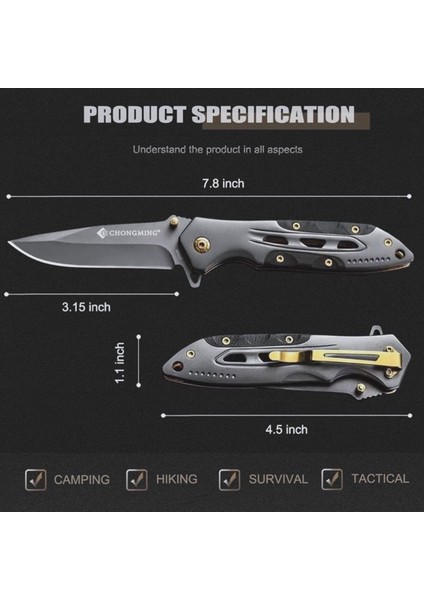 Luxury Chonming Efsane Paslanmaz Çelik Çakı 21 cm 1 Adet