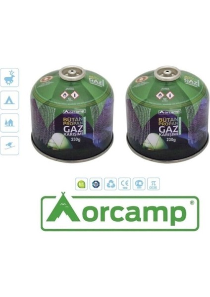 Luxury Gaz Kartuşu Tüp 230 gr 2 Adet 1 Adet