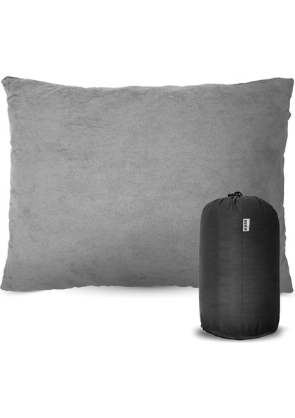 Luxury Kamp Yastığı, Seyahat Yastığı Silikon Elyaf Dolgulu Küçük Yastık Uçak Uçuş Yastığı 35X50CM Gri 1 Adet