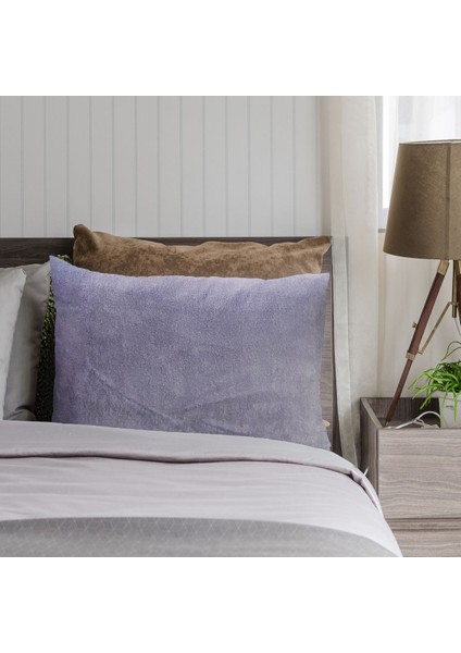 Luxury Kamp Yastığı, Seyahat Yastığı Silikon Elyaf Dolgulu Küçük Yastık Uçak Uçuş Yastığı 35X50CM Gri 1 Adet