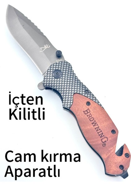 Luxury Kamp Outdoor Browning Çakı Kemer Klipsli 1 Adet indirimleri