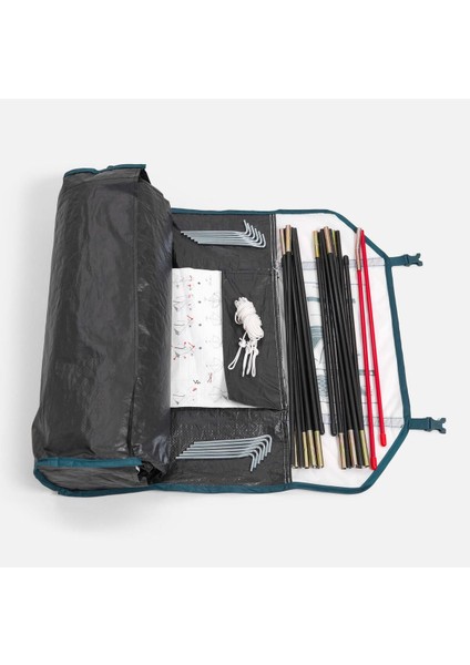 Luxury Quechua 3 Kişilik Kamp Çadırı - MH100 Fresh & Black 1 Adet