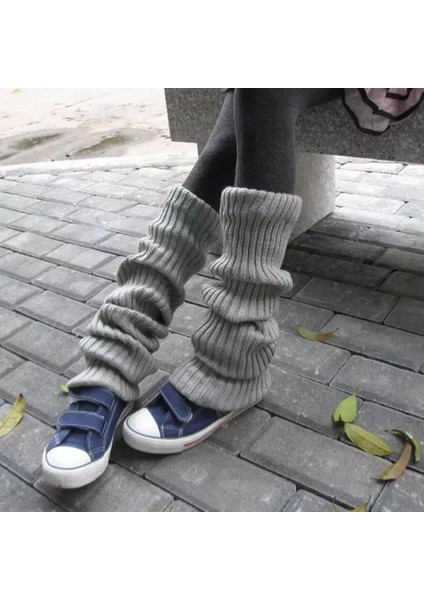 Luxury Düz Gri Kışlık Kalın Bol Tozluk 1 Adet
