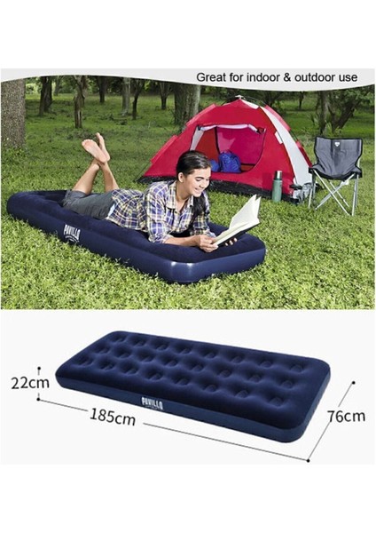 Luxury Tek Kişilik Tek Katlı Şişme Yatak 185X76CM 1 Adet modelleri