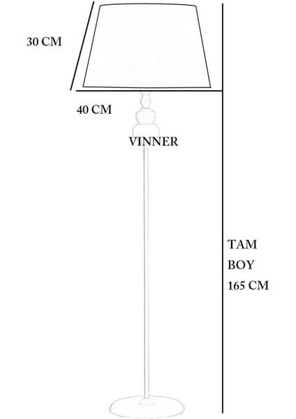 Munch Gold Kaplama Metal Düz Tek Ayaklı Lambader - Gold Şeritli Krem fiyatları