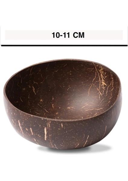 Luxury 3 Adet El Yapımı Klasik Hindistan Cevizi Kasesi - Coconut Bowls Smooth 1 Adet