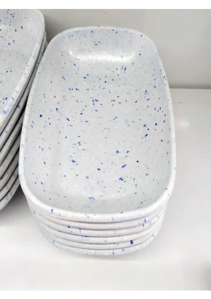 Luxury 6 Adet Desenli Melamin Sosluk Kahvaltı Tabağı 18X14CM Çerezlik Lokanta Tabldot Salata Tabağı 1 Adet
