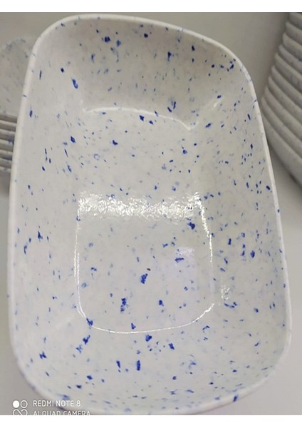 Luxury 6 Adet Desenli Melamin Sosluk Kahvaltı Tabağı 18X14CM Çerezlik Lokanta Tabldot Salata Tabağı 1 Adet