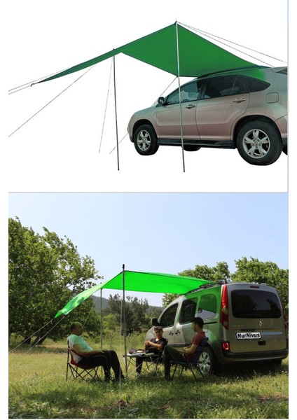 Luxury Car Tent Kamp Araç Yan Tente Gölgelik Katlanır Çok Amaçlı Araç Üstü Branda Piknik Plaj Çadırı 1 Adet