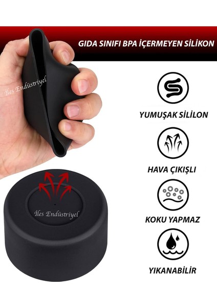 Luxury Quencher & Iceflow Termos Aksesuarı Silikon Taban Kılıfı, Siyah 1 Adet