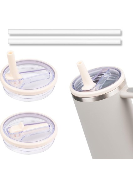 Luxury The Quencher H2.0 Flowstate Tumbler | 30 Oz Uyumlu Pipetli Termos Sızdırmaz Kapak Sızdırmaz Seti 1 Adet