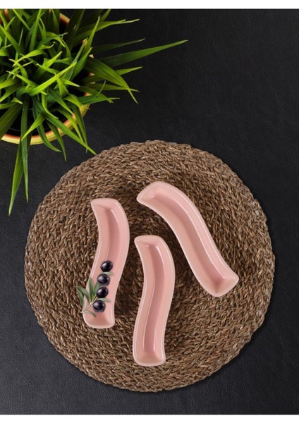 Luxury Mat Açık Pembe Ivory Zeytinlik 18 cm 3 Adet 1 Adet