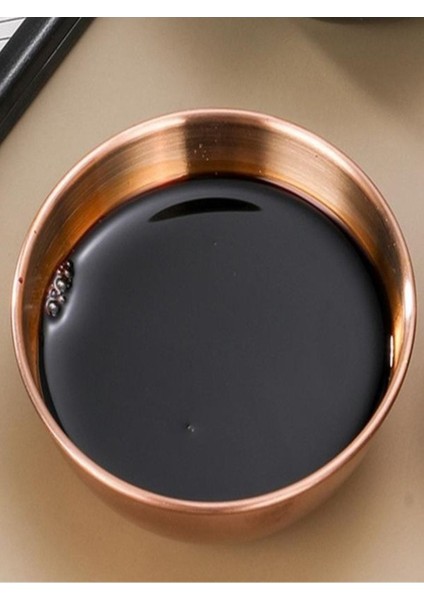 Luxury Paslanmaz Çelik 14 cm Çorba Kasesi 6 Adet Baharat Sos Tabağı Tereyağı Tabağı Meze Tabağı 1 Adet