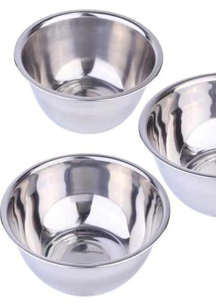 Luxury Paslanmaz Çelik 14 cm Çorba Kasesi 6 Adet Baharat Sos Tabağı Tereyağı Tabağı Meze Tabağı 1 Adet