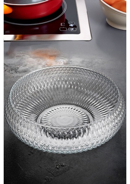Luxury Tokyo Cam 26 cm Salata Kase Salata Tabağı 1 Adet