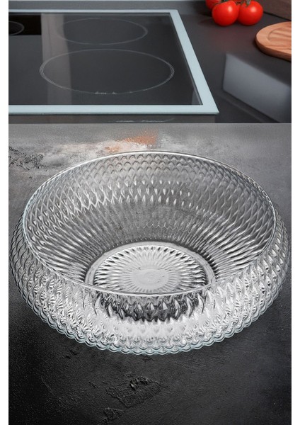 Luxury Tokyo Cam 26 cm Salata Kase Salata Tabağı 1 Adet