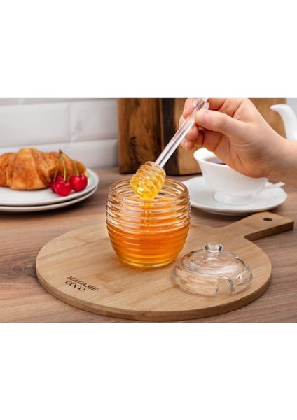 Luxury Madame Coco Lorenzo Kaşıklı Cam Bal Kavanozu - 240ML 1 Adet