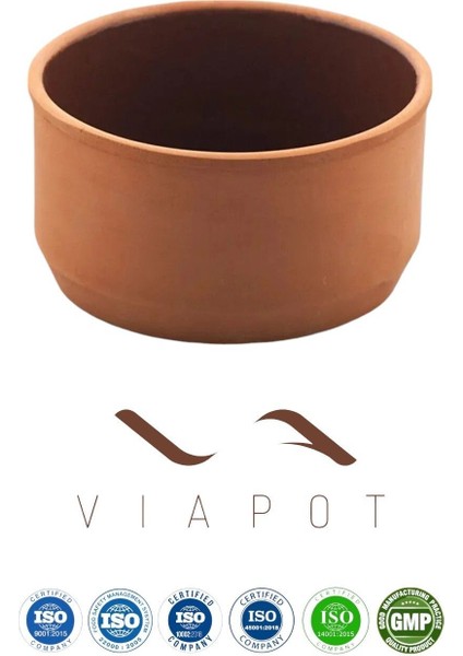 Luxury Inegol Toprak Güveç Yoğurt Kase Içi Sırlı 2 Adet Çömlek 15,5X9CM 1100ML 1 Adet
