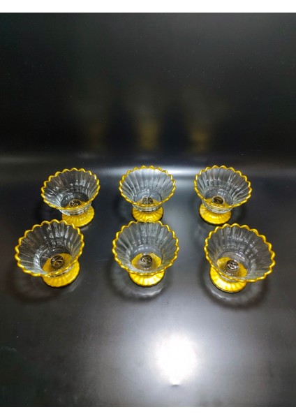 Luxury Rayan Manolya Ayaklı Yaldızlı Kase 1 Adet