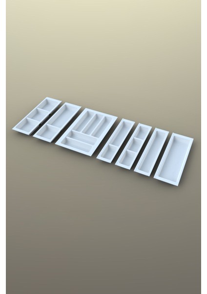 Luxury Mutfak Çekmece Içi Kaşıklık 104CM x 48CM Yanlar ve Boydan 4cm Kesilebilir, Beyaz 1 Adet fiyatları