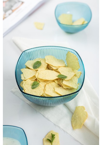 Luxury Akrilik Barok Aquamarin Orta Boy Kare Meyve & Salata Kasesi & Karıştırma Kabı / 1,5 Lt 1 Adet modelleri