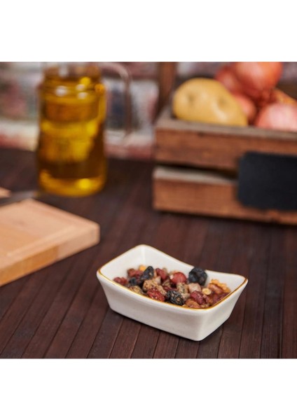 Luxury 4 Lü Seramik Kayık Çerezlik & Kase Set 11,5 cm 1 Adet